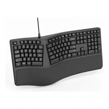 Draadloos ergonomisch compact toetsenbord TRUST KEYRA ERGO MULTI DE - draadloos, compacte layout, Duitse toetsindeling