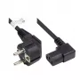 Netkabel Schutzkontakt-stekker type E+F (CEE 7/7, haaks) naar C13 (haaks), zwart, 1,00 mm², 3 m, Good Connections® (P0131-S030)