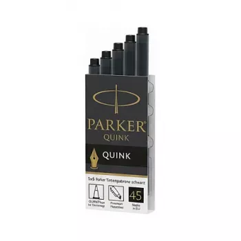 Parker Quink zwarte inktpatronen, 5 stuks
