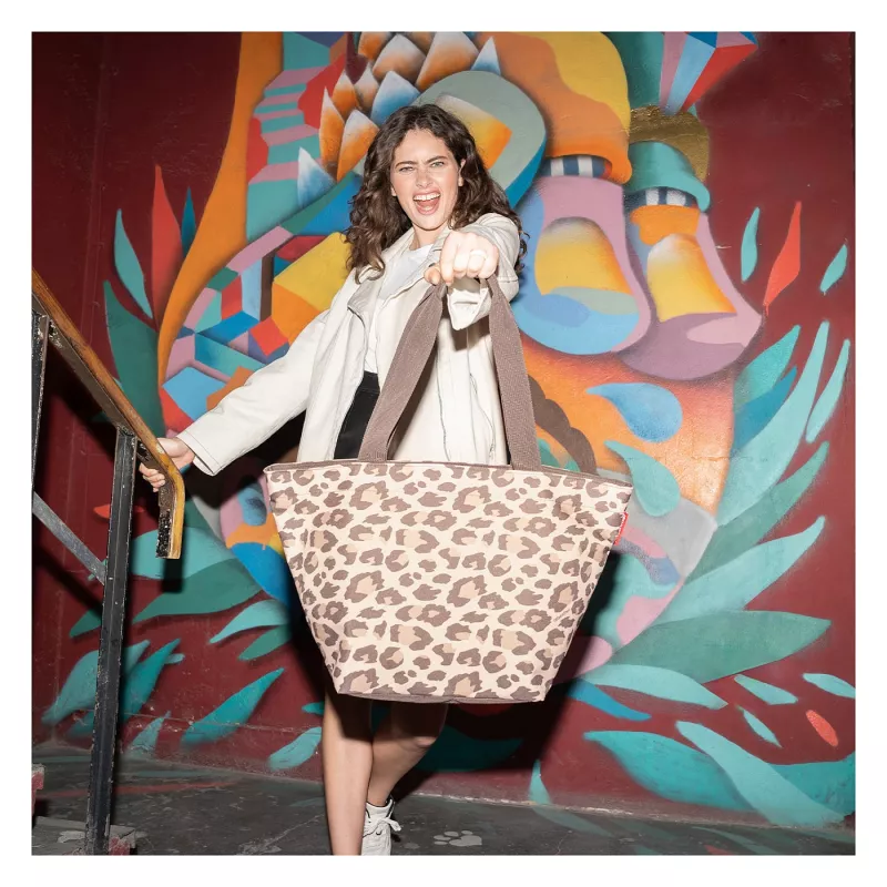 reisenthel Shopping Bag shopper M LEO MACCHIATO kunstvezel bruin ZS6048 (ZS6048)