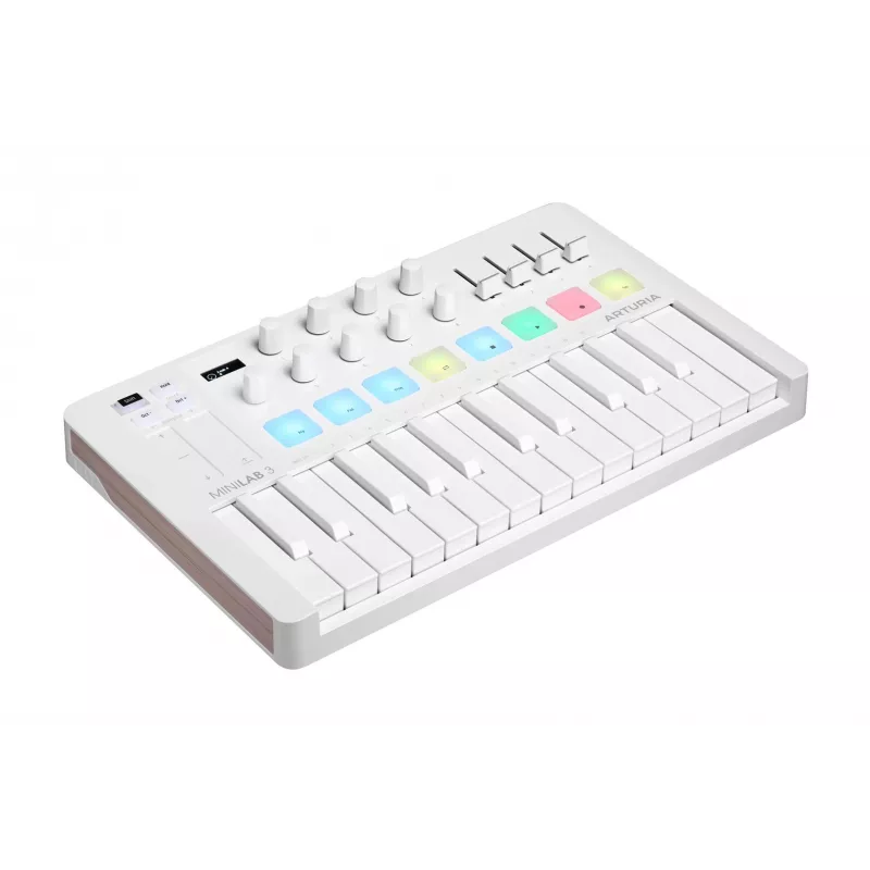 Arturia MiniLab 3 - MIDI-bedieningstoetsenbord, wit