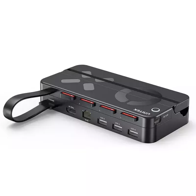 Handheld-gameconsole dockstation Unitek G1002F01 — USB-dockaansluiting, zwart