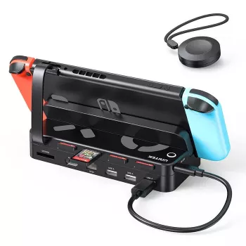 Handheld-gameconsole dockstation Unitek G1002F01 — USB-dockaansluiting, zwart