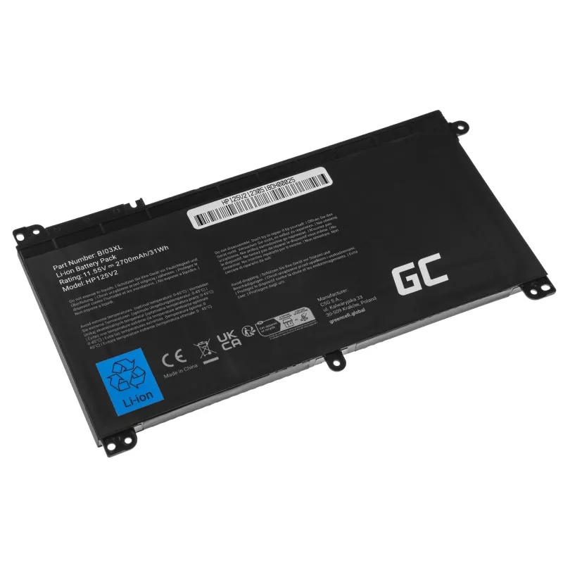 Battery Green Cell HP125V2 voor HP Pavilion x360 Stream 14-AX