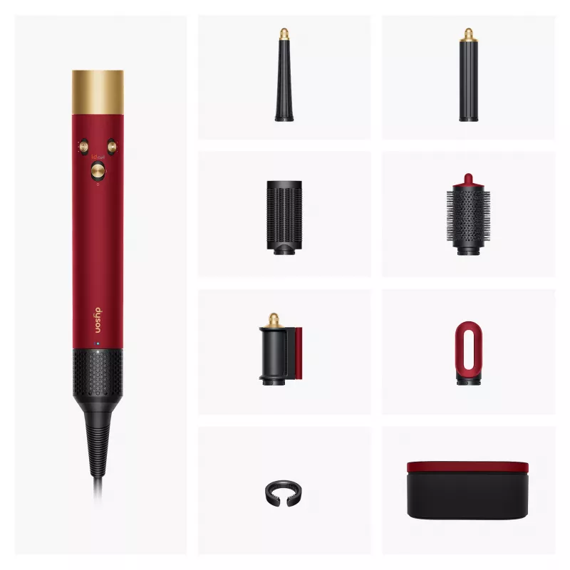 Airwrap i.d. Straight + Wavy Limited Edition, multistyler rood/goud, Bluetooth