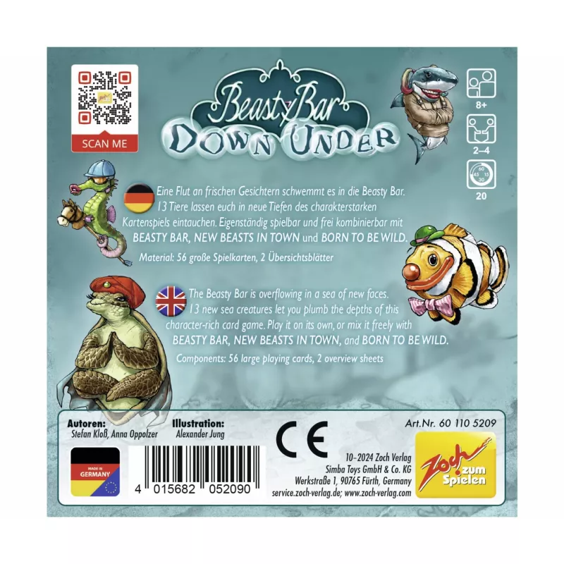 Beasty Bar - Down Under, kaartspel