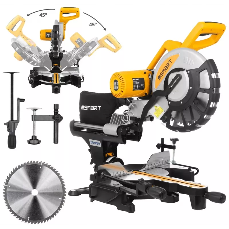 Trekzaag verstekzaag Smart SM-04-05305 2000 W, 305 mm zaagblad