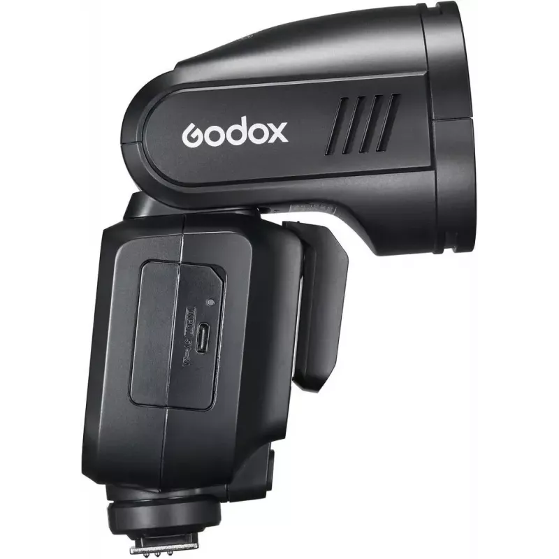 Flitser Godox V100‑N voor Nikon — draagbare TTL-li‑ion opzetflitser