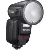 Flitser Godox V100‑N voor Nikon — draagbare TTL-li‑ion opzetflitser
