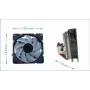 Luchtkoeler Gembird CPU-HURACAN-ARGB-X140 12 cm zwart wit 800-1600 t/min
