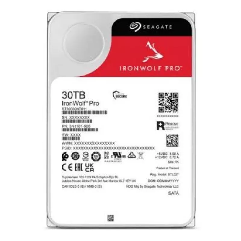 HDD | SEAGATE | IronWolf Pro | 30 TB | 512 MB | 7200 t/min | 3,5 | ST30000NT011