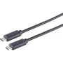 USB-kabel S/CONN 13-48035 USB 3.2 Gen 2x2 2 m USB C zwart