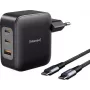 Intenso W100ACC+C520C zwart USB-C® adapter 100 W USB-A, USB-C® zwart (7810010)