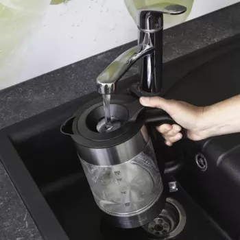 Waterkoker ProfiCook PC-WKS 1322 G — 1,7 L, 2200 W, glas & roestvrij staal, draadloos