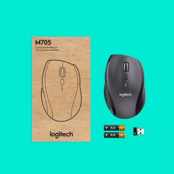 Logitech Marathon M705 muis draadloos USB zwart