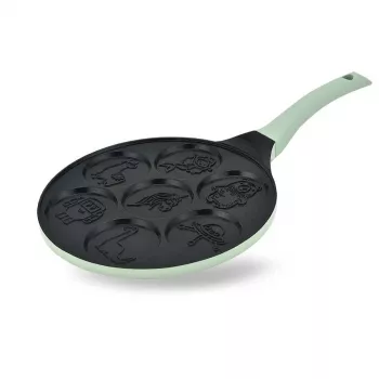 Pannenkoekenpan Maestro MR-1222-D CUTE — 26 cm aluminium antiaanbak crêpepan, groen