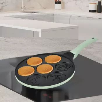 Pannenkoekenpan Maestro MR-1222-D CUTE — 26 cm aluminium antiaanbak crêpepan, groen