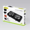 Elektrische tweepitskookplaat Maestro MR-770-2, 2000 W, compacte tafelkookplaat