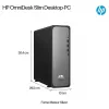HP OmniDesk S03-0032ng - Slanke desktop - Core i3 i3-14100 - Compleetsysteem - Core i3