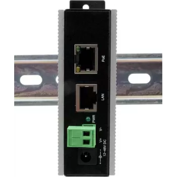 Ethernet PoE Gigabit-injector Exsys EX-6007POE-WT — 1×Gigabit RJ45, PoE, 12–24V aansluitklem