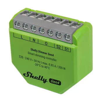 Shelly Dimmer Gen4 Green multi-protocol-connectiviteit