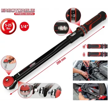 KS TOOLS ERGOTORQUE - momentsleutel - 1/4 - 5 - 25 N·m