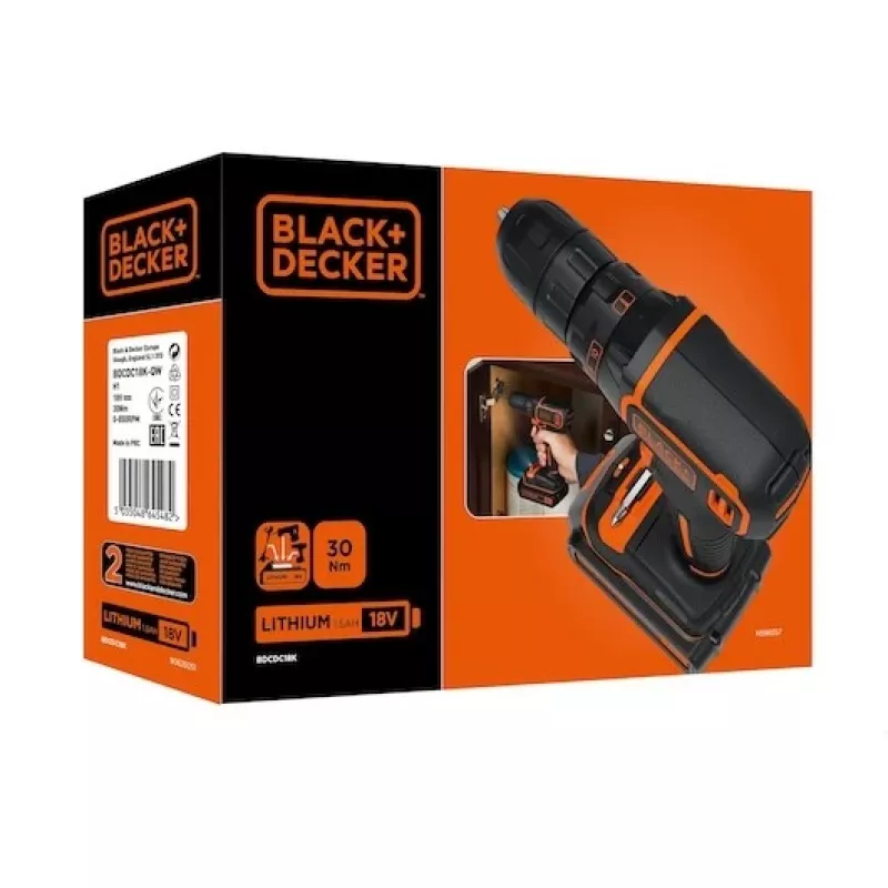 Black & Decker BDCDC18-QW boormachine 650 t/min zwart, oranje