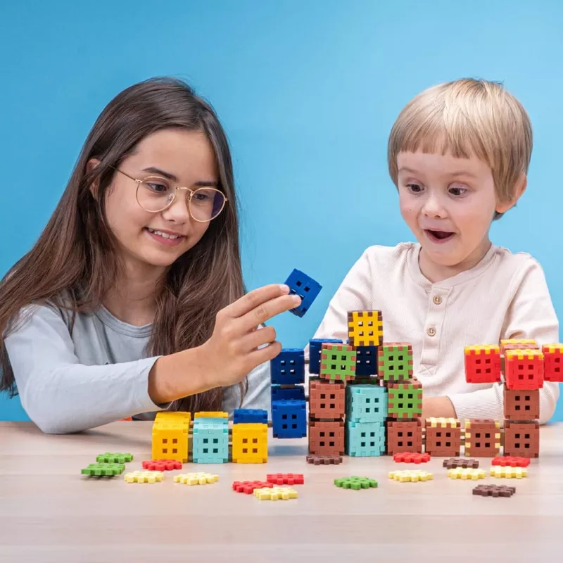 Constructieblokken Marioinex Mini Waffle 302 delen — stapelbare, in elkaar grijpende bouwset