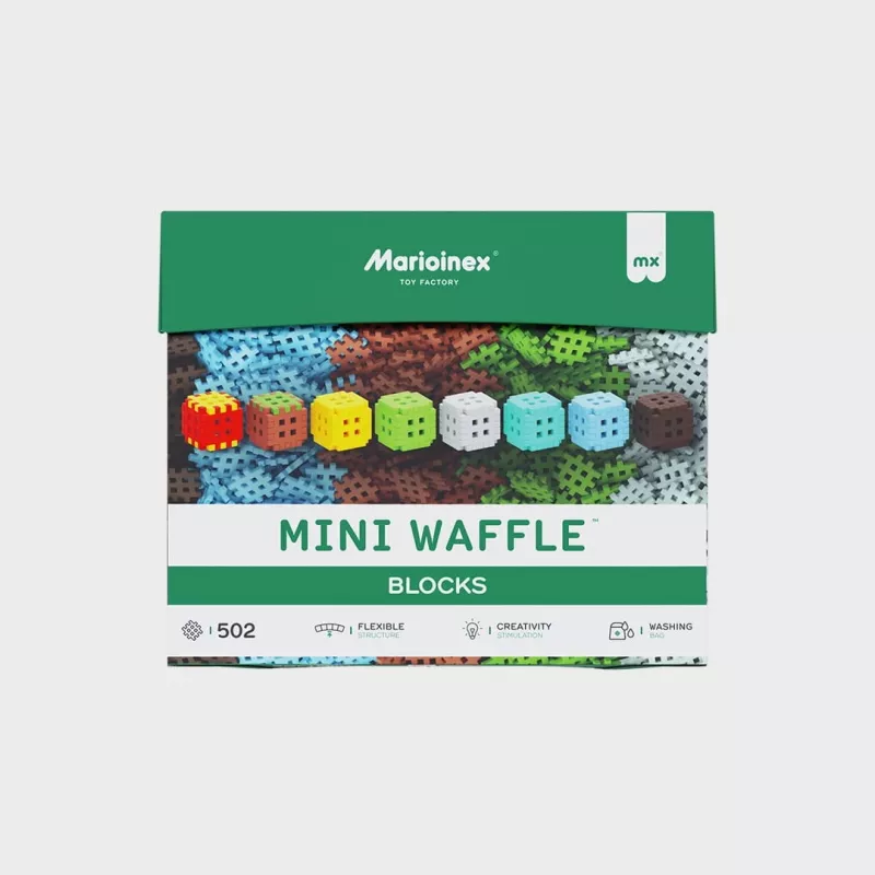 Bouwspeelgoed Marioinex Klocki Waffle Mini Blocks — 502 stuks