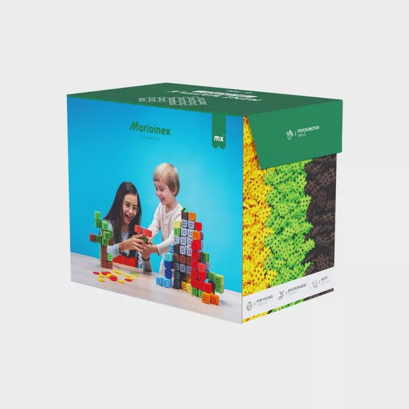 Bouwspeelgoed Marioinex Klocki Waffle Mini Blocks — 502 stuks