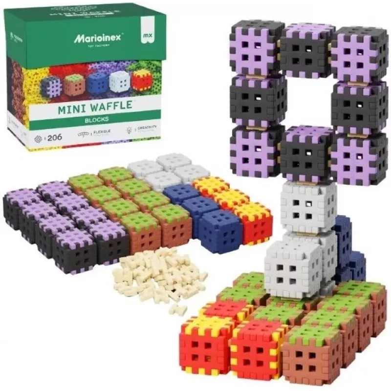 Bouwblokken Marioinex Mini Waffle 206 stuks — kinderset