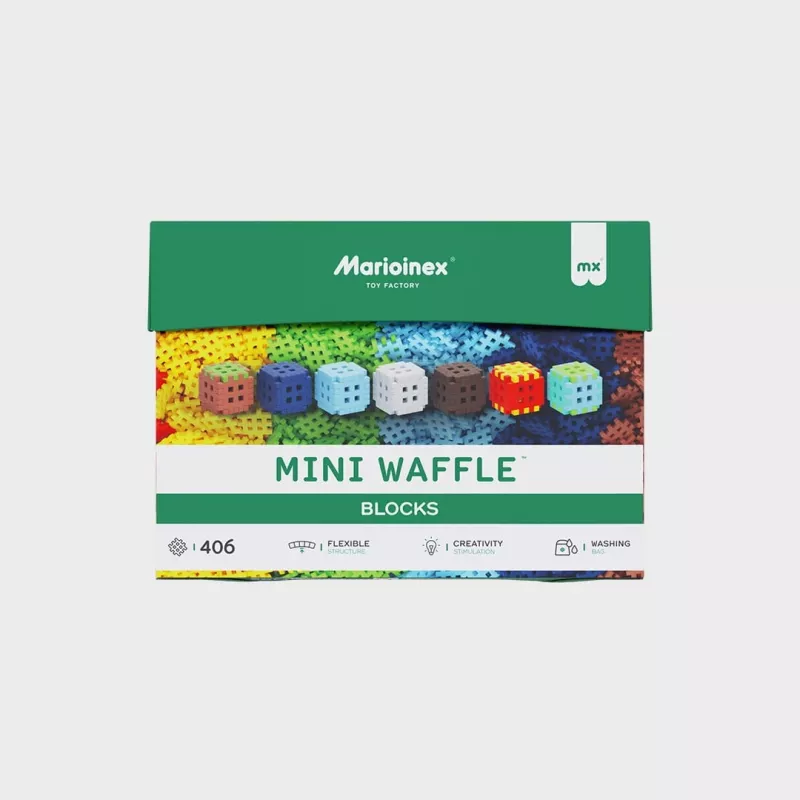 Bouwstenen Marioinex Mini Waffel 406 stuks — bouwset voor creatief spelen