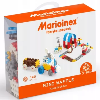 Klikblokken Marioinex Mini Waffle Set 3 — 140 delen, kleine in elkaar grijpende bouwstenen