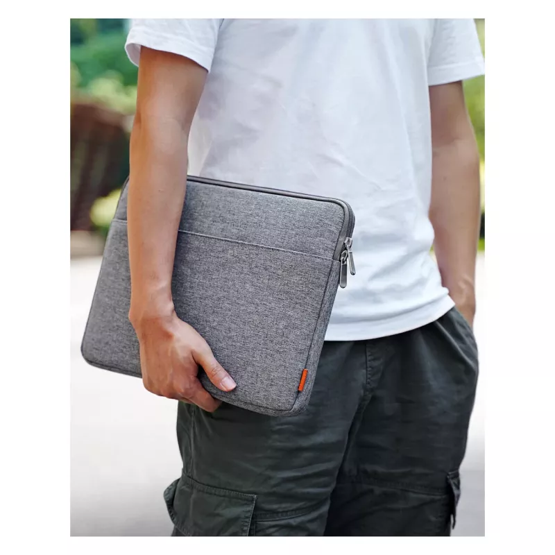 Hoes Inateck LB01005 voor 35,6 cm (14 inch) laptops, grijs, effen oppervlak