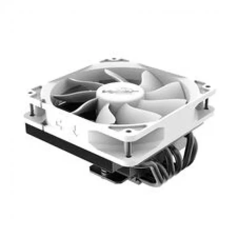 CPU-koeler Akasa VIPER H6L wit – platte luchtkoeler, enkele ventilator, tower-koellichaam