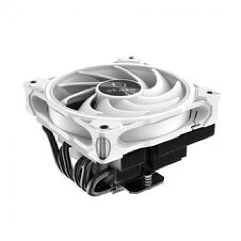CPU-koeler Akasa SOHO H6L RGB wit – low-profile koellichaam met RGB-ventilator, compatibel met Mini-ITX compacte systemen