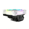 CPU-koeler Akasa SOHO H6L RGB wit – low-profile koellichaam met RGB-ventilator, compatibel met Mini-ITX compacte systemen