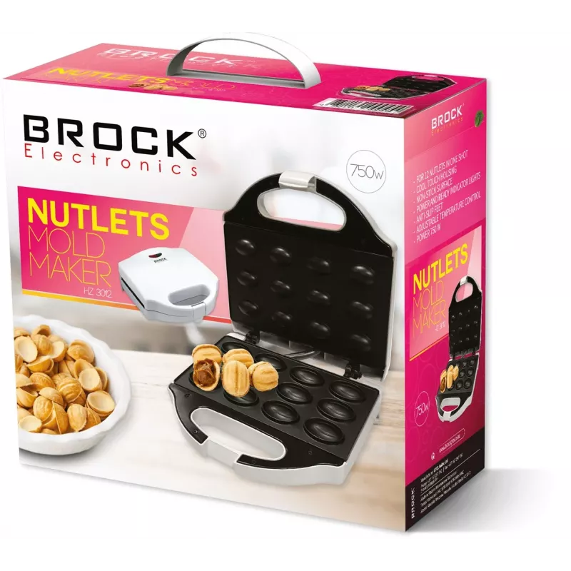 Cookiemaker Brock Electronics HZ 3012 12 koekjes 750 W wit