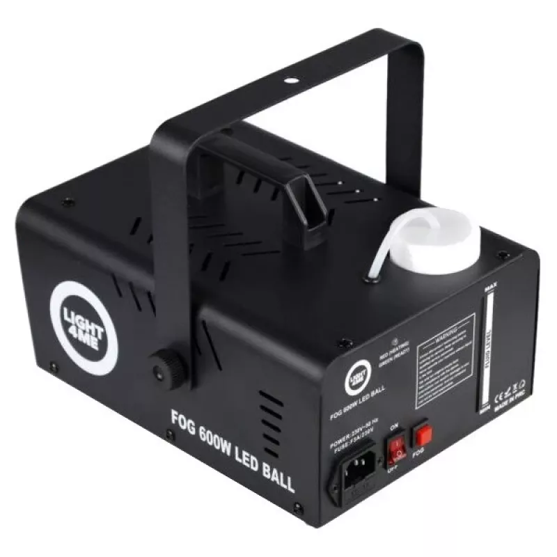 LIGHT4ME FOG 600W LED BALL - nevelmachine, nevelverlichtingseffect/disco-bal, draadloze afstandsbediening