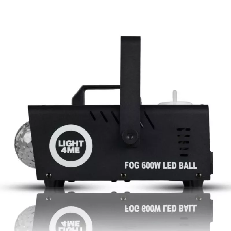 LIGHT4ME FOG 600W LED BALL - nevelmachine, nevelverlichtingseffect/disco-bal, draadloze afstandsbediening