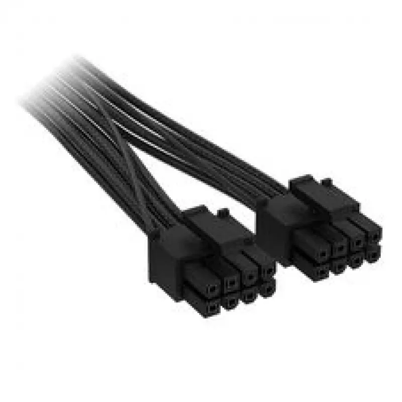 Corsair Premium-Sleeved 2x 8-pin naar 12V-2x6-kabel, voor Type-4-voeding – zwart