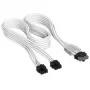 Corsair Premium-Sleeved 2x 8-pin naar 12V-2x6-kabel, voor Type-5-voeding – wit