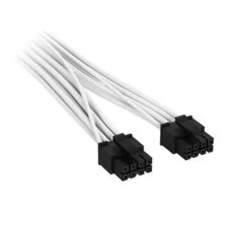 Corsair Premium-Sleeved 2x 8-pin naar 12V-2x6-kabel, voor Type-5-voeding – wit
