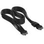 Corsair Premium-Sleeved 12V-2x6 naar 12V-2x6-kabel, universeel - zwart