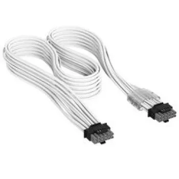 Corsair Premium-Sleeved 12V-2x6 naar 12V-2x6-kabel, universeel - wit