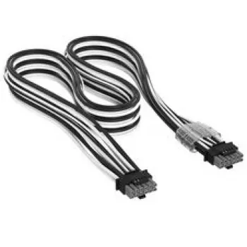 Corsair Premium-Sleeved 12V-2x6 naar 12V-2x6-kabel, universeel - zwart/wit