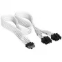 Corsair Premium-Sleeved 12V-2x6 naar 2x 6+2-pin-PCIe-kabel, universeel - wit
