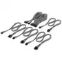 Corsair Premium-Sleeved DC-kabel starterkit, voor Type-5-voeding – zwart/wit