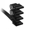 Corsair Premium Sleeved 4x SATA-stroomkabel, voor Type-5-voeding – zwart