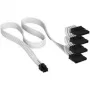Corsair Premium Sleeved 4x SATA-stroomkabel, voor Type-5-voeding – wit